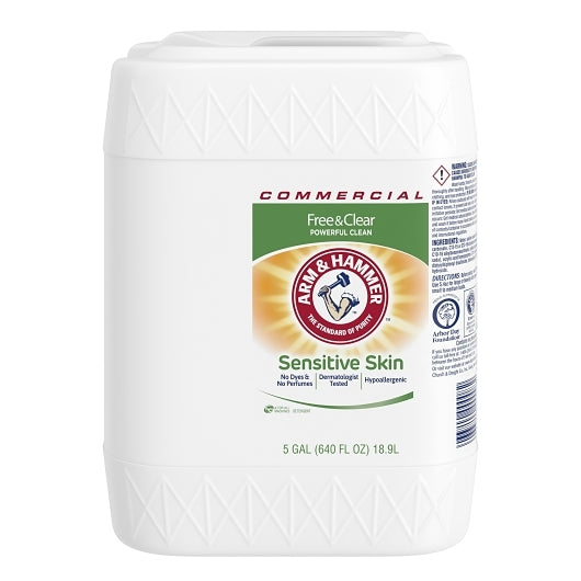 Arm & Hammer Free & Clear Unscented Laundry Detergent, 1 x 5 GA Case - Cleaners & Sanitizers