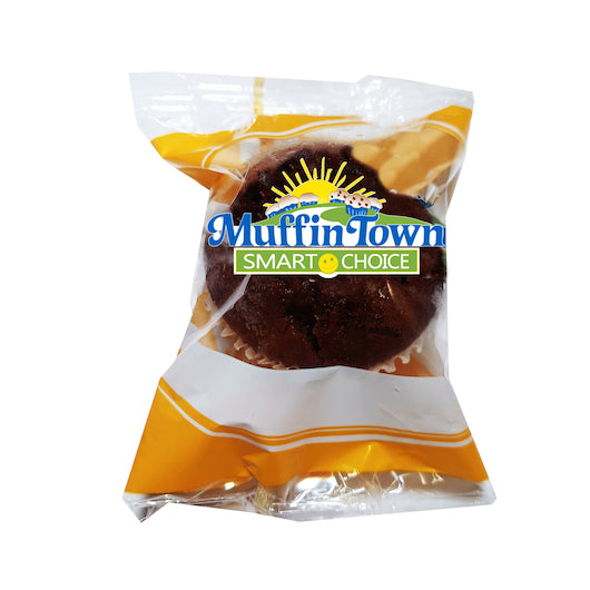 Muffin Town Individually Wrapped Smart Choice Whole Grain Chocolate Chocolate Chip Muffin, 96 x 96 x 2 oz Case - Breads