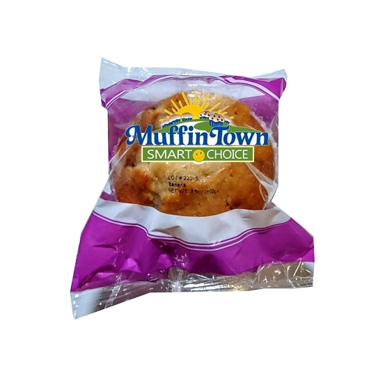 Smart Choice Banana Smart Choice Whole Grain Individually Wrapped Banana Muffin, 48 x 3.6 oz Case - Breads, Rolls & Buns