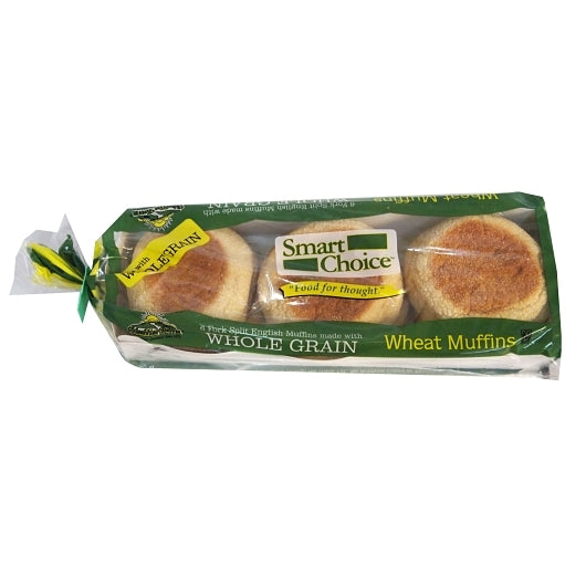 Muffin Town Smart Choice Whole Wheat English Muffin, 144 x 2 oz Case - Breads, Rolls & Buns