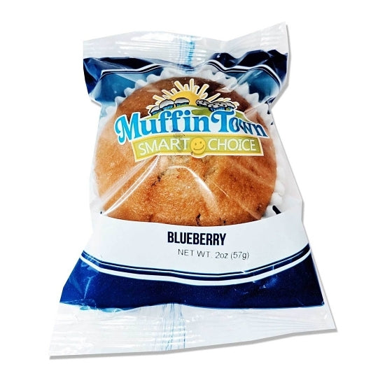 Smart Choice Blueberry Individually Wrapped Smart Choice Whole Grain Blueberry Muffin, 72 x 2 oz Case - Breads, Rolls &