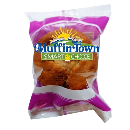 Muffin Town Individually Wrapped Smart Choice Whole Grain Chocolate Chip Muffin, 48 x 3.1 oz Case - Breads, Rolls & Buns