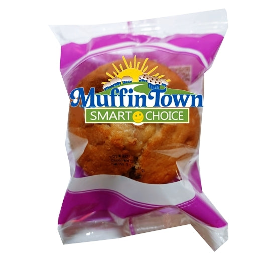 Muffin Town Individually Wrapped Smart Choice Whole Grain Chocolate Chip Muffin, 48 x 3.1 oz Case - Breads, Rolls & Buns