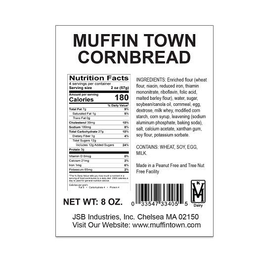 Muffin Town Cornbread Loaf, 96 x 2 oz Case - DOT product image 7