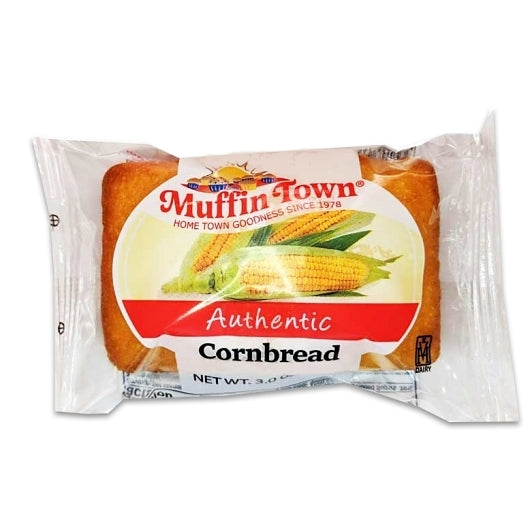 Muffin Town Cornbread Loaf, 36 x 36 x 3 oz Case - Breads, Rolls & Buns