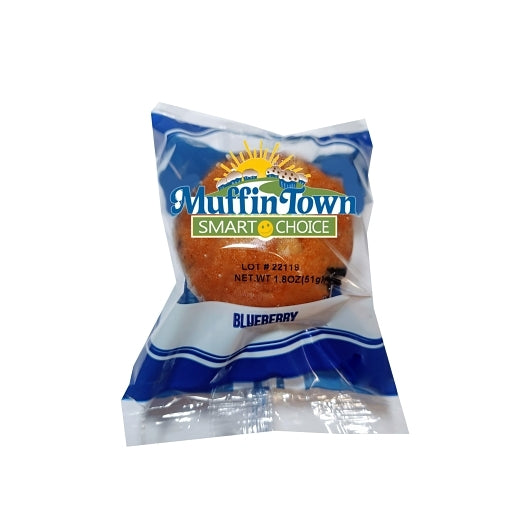 Smart Choice Blueberry Individually Wrapped Smart Choice Whole Grain Blueberry Muffin, 72 x 1.8 oz Case - Breads, Rolls