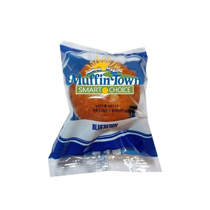 Smart Choice Blueberry Individually Wrapped Smart Choice Whole Grain Blueberry Muffin, 72 x 1.8 oz Case - Breads, Rolls