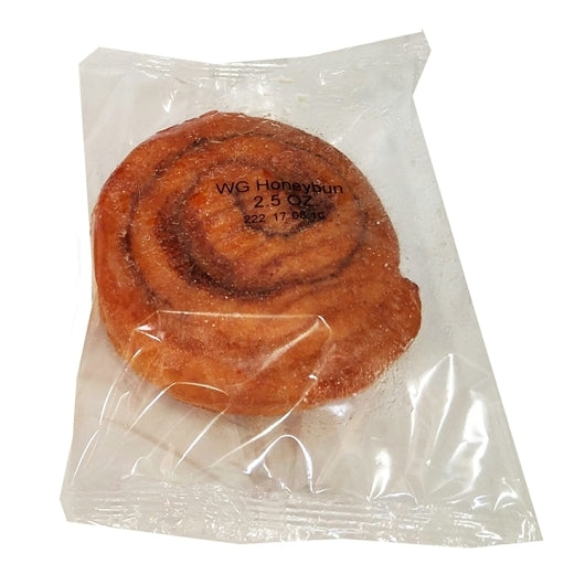 Muffin Town Whole Grain Individually Wrapped Honey Glazed Bun, 72 x 2.5 oz Case - Pantry Ingredients