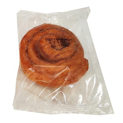 Muffin Town Whole Grain Individually Wrapped Honey Glazed Bun, 72 x 2.5 oz Case - Pantry Ingredients