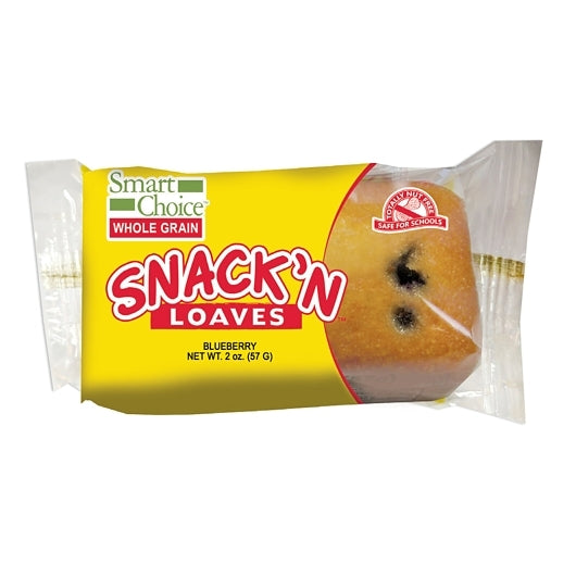 Smart Choice Wholegrain Blueberry Snack N Loaves (2 OZ, 72 Per Case) - DOT product image 1