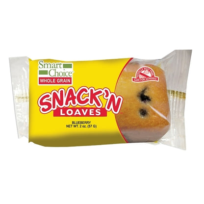 Smart Choice Wholegrain Blueberry Snack N Loaves (2 OZ, 72 Per Case) - DOT product image 1