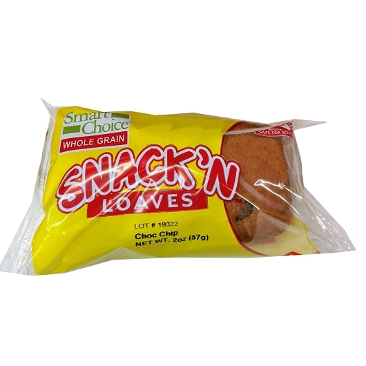 Smart Choice Wholegrain Chocolate Chip Snack N Loaves, 2 Ounce - 72 per case. - DOT product image 1