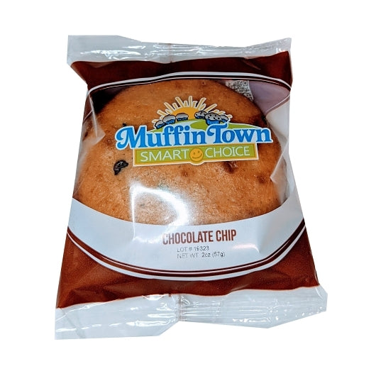 Smart Choice Wholegrain Individually Wrapped Smart Choice Chocolate Chip Muffin Top, 60 x 2 oz Case - Breads, Rolls &