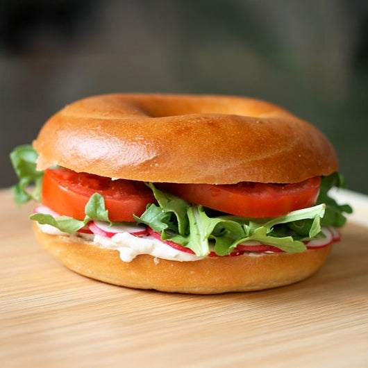 Aesops Bagels Sliced Plain Bagel, 72 x 4 oz Case - Breads, Rolls & Buns