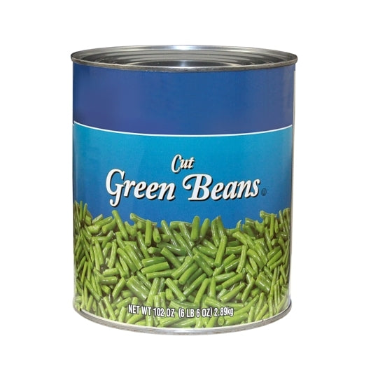 Commodity Canned Fruit Green Beans, 6 x 10 CN Case - Pantry Ingredients