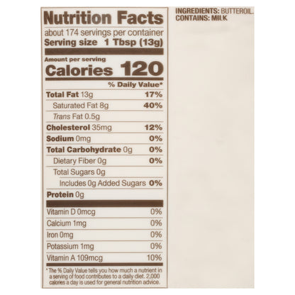 Land O Lakes Clarified Tub Trans Fat Free Butter, 4 x 5 lb Case - DOT product image 8