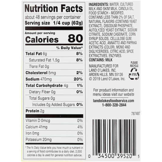Sauce La. Cheddar Lachedda Cheese Sauce, 6 x 6.62 lb Case - DOT product image 6