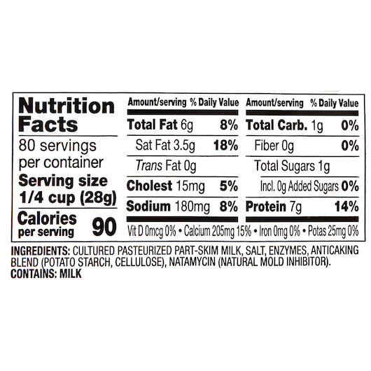 Land O Lakes Low Moisture Part Skim Shredded Mozzarella, 4 x 5 lb Case - DOT product image 4