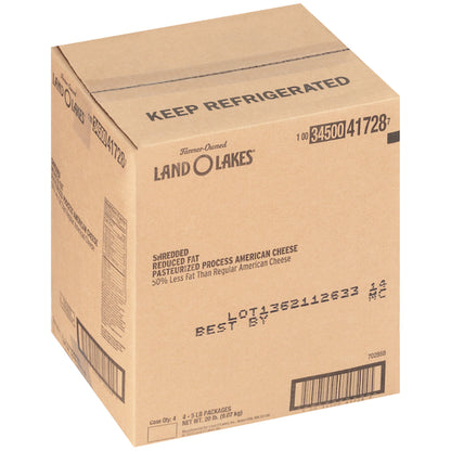 Land O Lakes Shredded Yellow Reduced Fat American Cheese, 4 x 5 lb Case - DOT product image 3