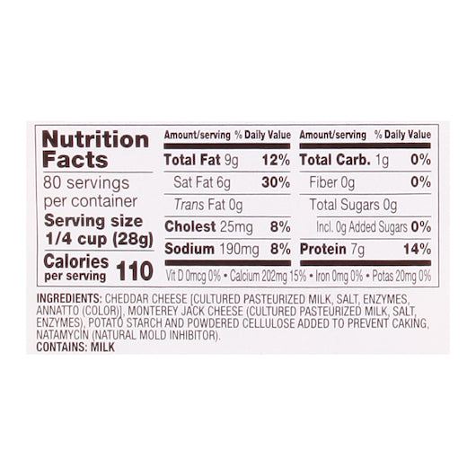 Land O Lakes Feather Shred Monterey Jack & Mild Cheddar Blend, 4 x 5 lb Case - DOT product image 8