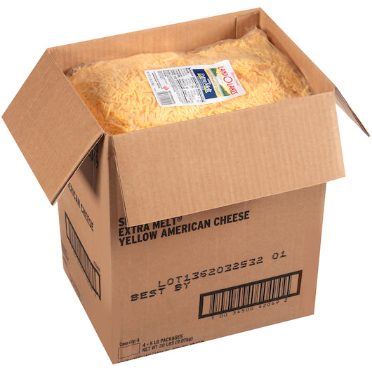 Land O Lakes Shredded American Cheese, 4 x 5 lb Case - DOT product image 2