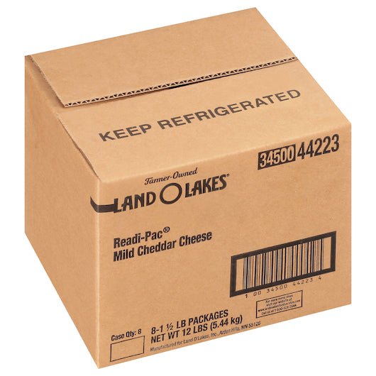 Land O Lakes Interleaf Readipac Yellow Sliced Mild Cheddar Cheese, 8 x 1.5 lb Case - DOT product image 5