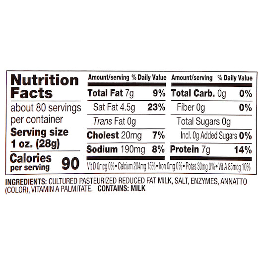 Land O Lakes 25% Reduced Fat Mild Yellow Cheddar Cheese Cube, 4 x 5 lb Case - DOT product image 4
