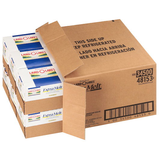 Land O Lakes Extra Melt Yellow Processed American Cheese, 6 x 5 lb Case - DOT product image 4