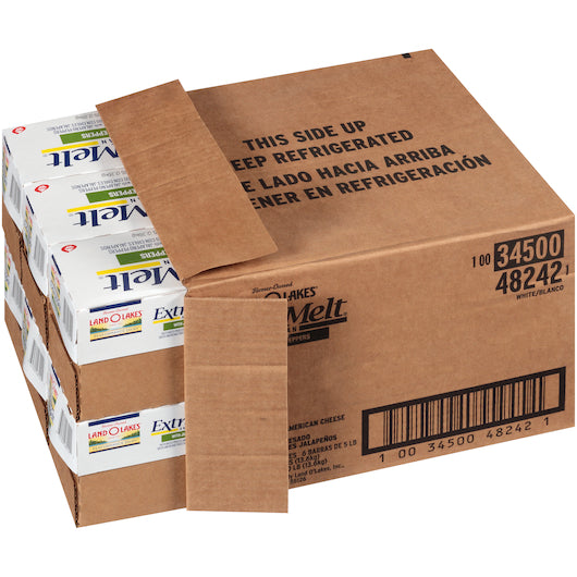 Land O Lakes Extra Melt American Cheese With Jalapeno Pepper, 6 x 5 lb Case - DOT product image 2