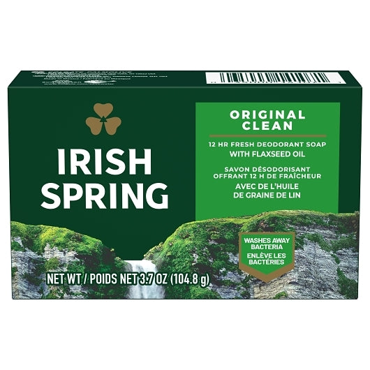 Irish Spring Original Bar Soap Regular, 8 x 3 x 3.7 oz Case - Cleaners & Sanitizers