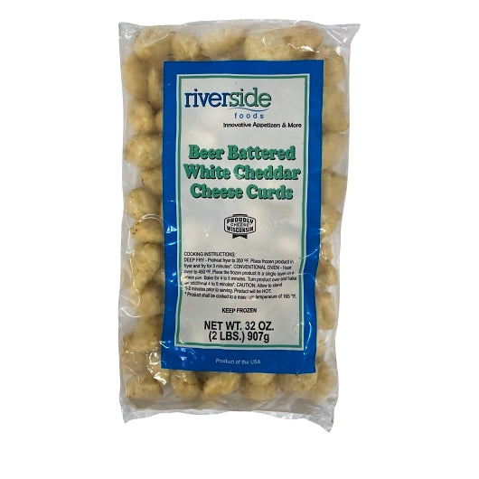 Kettle Brau Beer Battered White Cheese Curds, 6 x 2 lb Case - Frozen Snacks & Appetizers