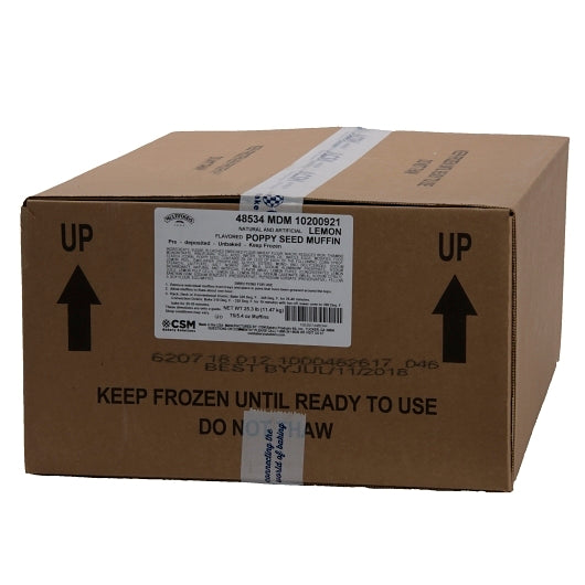 Multifoods Pre-Deposited Ready to Bake Lemon Poppyseed Muffin, 75 x 5.4 oz Case - DOT product image 5