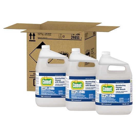Comet Professional Disinfecting CLEANER WITH BLEACH ready to use refill, 3 x 1 GA Case - Unclassified DOT image