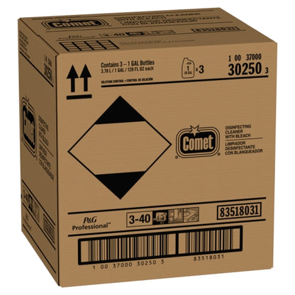 Comet Professional Liquid CLEANER WITH BLEACH DISINFECTING Concentrate Closed Loop, 3 x 1 GA Case - Alternate product angle or state