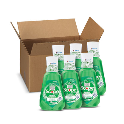 Crest Scope Classic Original Mint Rinse, 6 x 8.4 fl oz Case - DOT product image 2