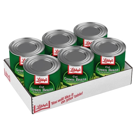 Libby Cut Mix Low Sodium Cut Green Beans, 6 x 101 oz Case - DOT product image 6