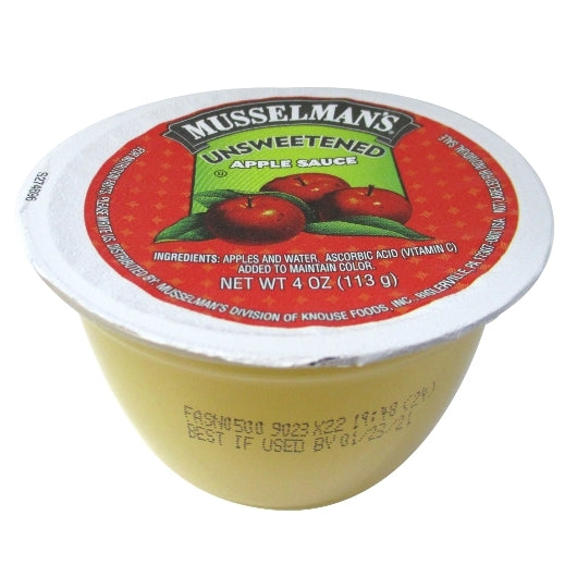 Musselman's Unsweetened Applesauce, 72 x 4 oz Case - Dried Fruit & Fruit Snacks