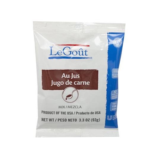 LeGout Instant Au Jus Sauce Mix, 16 x 3.3 oz Case - Spices Seasonings