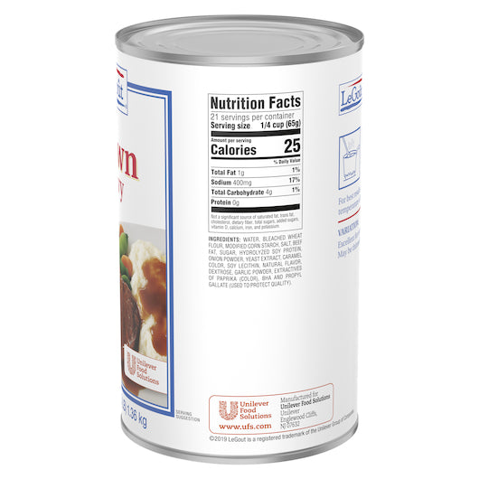 LeGout Brown Gravy, 12 x 48 oz Case - DOT product image 5