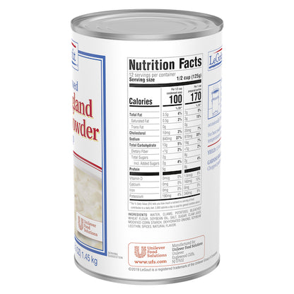 LeGout New England Clam Chowder Soup, 12 x 50 oz Case - DOT product image 3