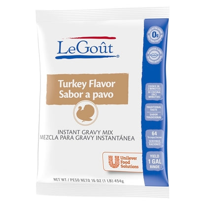 Turkey Flavor Gravy Instant Turkey Flavor Gravy Mix, 8 x 1 lb Case - Alternate product angle or state