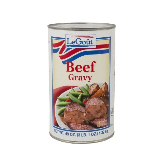 LeGout Au Jus-Beef Gravy Cans, 12 x 3 lb Case - Pantry Ingredients