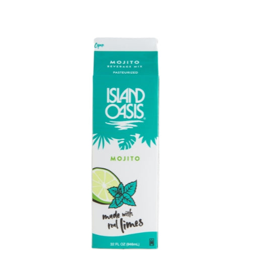 Island Oasis Mojito Beverage Mix, 12 x 32 fl oz Case - Frozen Fruit