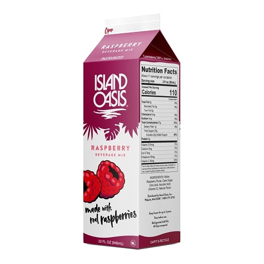 Island Oasis Raspberry Mix, 12 x 32 fl oz Case - DOT product image 5