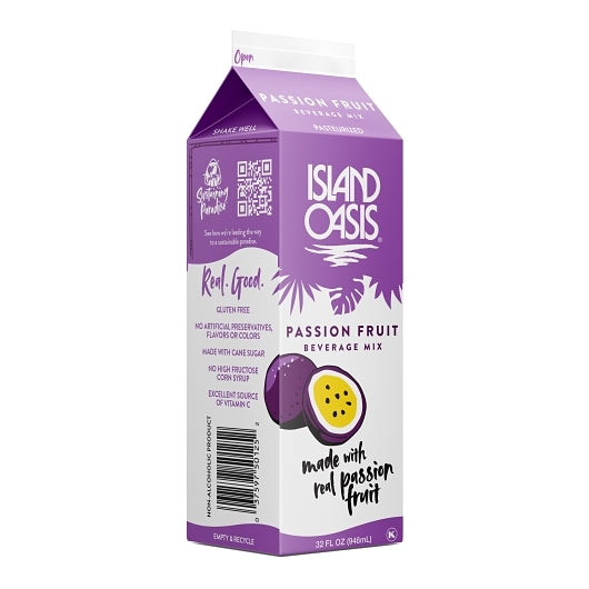 Island Oasis Passion Fruit Beverage Mix, 12 x 32 fl oz Case - DOT product image 2