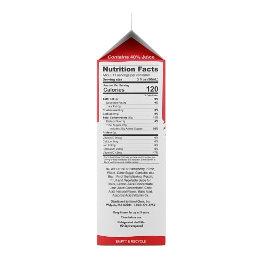 Island Oasis Strawberry Frozen, 12 x 32 fl oz Case - DOT product image 2