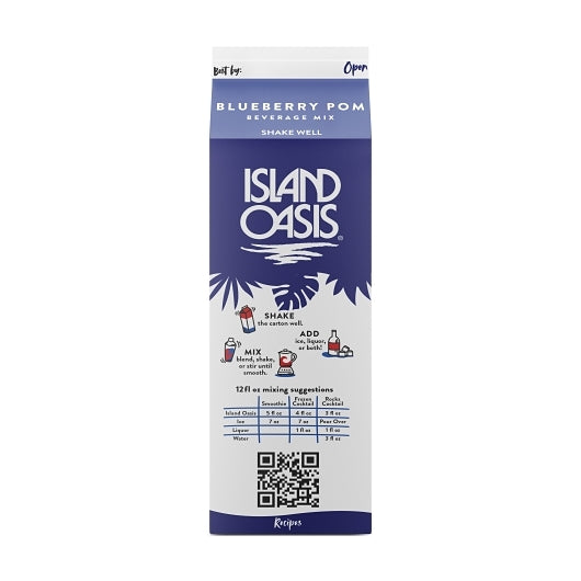 Island Oasis Blueberry Pomegranate Beverage Mix, 12 x 32 fl oz Case - DOT product image 6