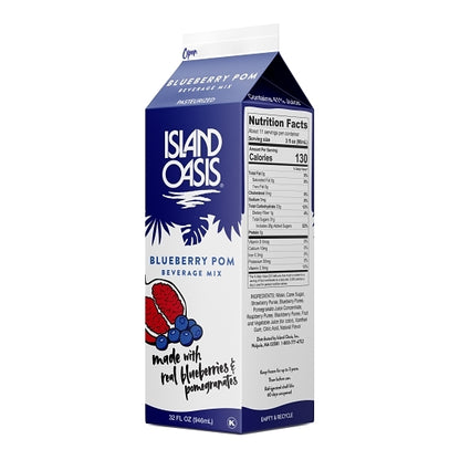 Island Oasis Blueberry Pomegranate Beverage Mix, 12 x 32 fl oz Case - DOT product image 5