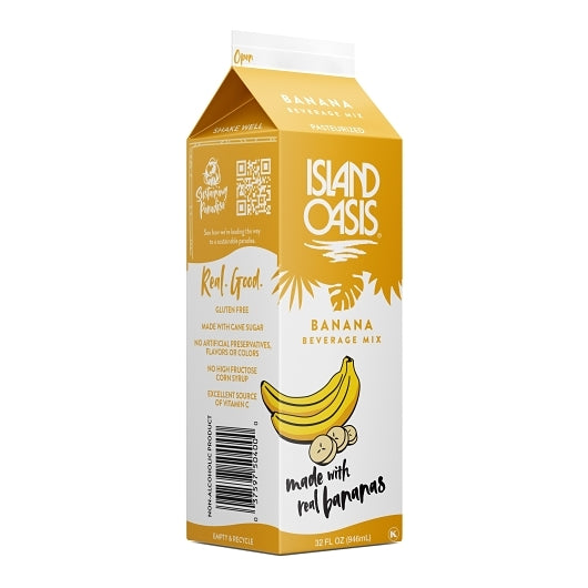 Island Oasis Banana Beverage Mix, 12 x 32 fl oz Case - DOT product image 2