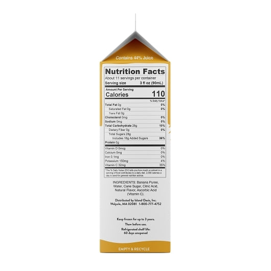 Island Oasis Banana Beverage Mix, 12 x 32 fl oz Case - DOT product image 4